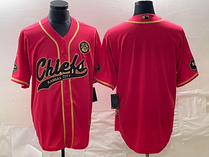 Men Kansas City Chiefs Blank Red Co Branding Game NFL Jersey->minnesota vikings->NFL Jersey